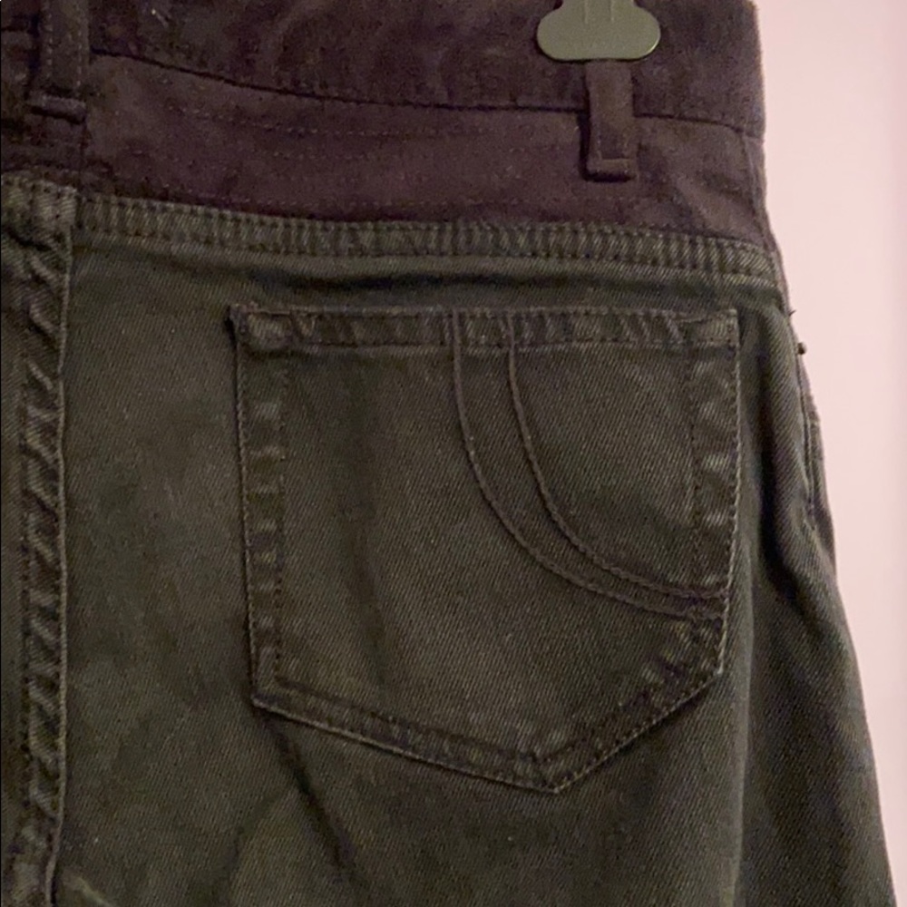 Maje H15 Pomo Black Faux Suede Yoke Skinny Jeans - Picture 6 of 6